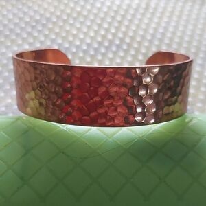 Hammered Copper Cuff Bracelet
